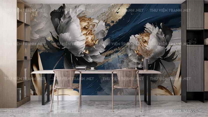 Tranh dán tường Hoa 3D- ADHH3D231227-9P - Kết quả tìm kiếm tranh tường
